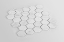 Mozaika dekoracyjna ścienno-podłogowa, marmuropodobna w kolorze białym, matowa powierzchnia Raw Decor Heksagon Duży Marble Matowy 27,1x28,1