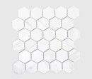 Mozaika dekoracyjna ścienno-podłogowa, marmuropodobna w kolorze białym, matowa powierzchnia Raw Decor Heksagon Duży Marble Matowy 27,1x28,1