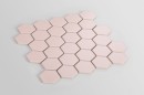 Mozaika dekoracyjna ścienno-podłogowa w kolorze różowym, matowa powierzchnia Raw Decor Heksagon Duży Pink Matowy 27,1x28,1