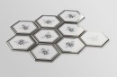 Mozaika dekoracyjna ścienna w kolorze srebrnym z motywem pszczoły, połysk Raw Decor Heksagon XL Queen Bee Silver Połysk 25,6x29,5