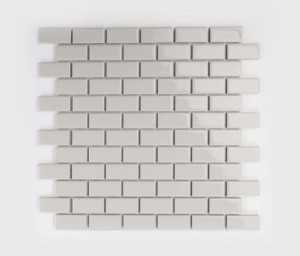 Raw Decor Mini Cegiełka Jasno Szara Połysk 30x30 mozaika dekoracyjna 