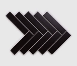 Raw Decor Jodełka XL Czarna Matowa 24,7x20,9 mozaika dekoracyjna 