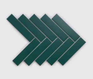 Raw Decor Jodełka XL Zielona Matowa 24,7x20,9 mozaika dekoracyjna 