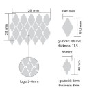 Mozaika dekoracyjna Raw Decor Arabeska wymiary