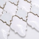 Mozaika dekoracyjna ścienna w kolorze białym, połysk Raw Decor Arabeska Mirage Biała Połysk 21,5x29,1