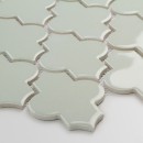 Mozaika dekoracyjna ścienno-podłogowa w kolorze zielonym, połysk Raw Decor Arabeska Dover Sage Połysk 27,5x26