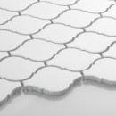 Mozaika dekoracyjna ścienno-podłogowa w kolorze białym, matowa powierzchnia Raw Decor Arabeska Mała Biała Matowa 28,2x25,2