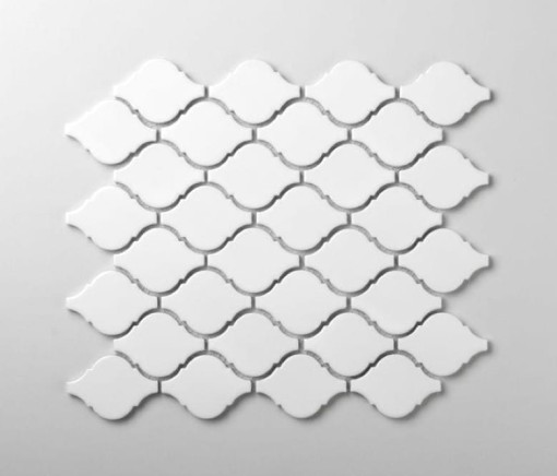 Mozaika dekoracyjna ścienno-podłogowa w kolorze białym, matowa powierzchnia Raw Decor Arabeska Mała Biała Matowa 28,2x25,2