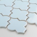 Mozaika dekoracyjna ścienno-podłogowa w kolorze niebieskim, połysk Raw Decor Arabeska Dover Serenity Blue Połysk 27,5x26