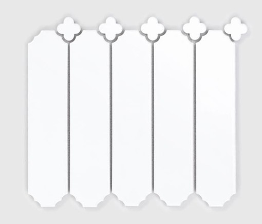 Mozaika dekoracyjna ścienno-podłogowa w kolorze białym, połysk Raw Decor Cecile Biały Połysk 25x22,8