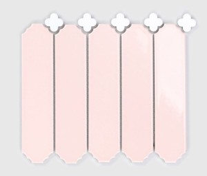 Raw Decor Cecile Pink Połysk z Białą Koniczyną 25x22,8 mozaika dekoracyjna 