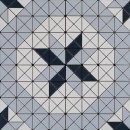 Mozaika dekoracyjna ścienno-podłogowa w kolorze niebieskim, matowa powierzchnia Raw Decor Aztec Compass Blue Matowy 25,9x25,9