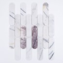 Mozaika kamienna dekoracyjna ścienno-podłogowa, marmurowa w kolorze białym, poler Raw Decor Eclair Luna Marble Poler 29,2x37,8