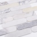 Mozaika kamienna dekoracyjna ścienno-podłogowa, marmurowa w kolorze białym, poler Raw Decor Eclair Luna Marble Poler 29,2x37,8