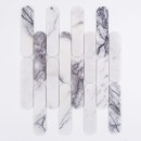 Mozaika kamienna dekoracyjna ścienno-podłogowa, marmurowa w kolorze białym, poler Raw Decor Eclair Luna Marble Poler 29,2x37,8