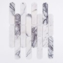 Mozaika kamienna dekoracyjna ścienno-podłogowa, marmurowa w kolorze białym, poler Raw Decor Eclair Luna Marble Poler 29,2x37,8
