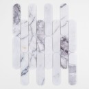 Mozaika kamienna dekoracyjna ścienno-podłogowa, marmurowa w kolorze białym, poler Raw Decor Eclair Luna Marble Poler 29,2x37,8