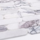 Mozaika kamienna dekoracyjna ścienno-podłogowa, marmurowa w kolorze białym, poler Raw Decor Eclair Luna Marble Poler 29,2x37,8