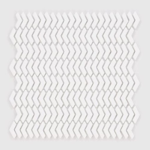 Mozaika szklana dekoracyjna ścienna w kolorze białym, matowa powierzchnia Raw Decor Sparrow White Matowy 27,4x27,4