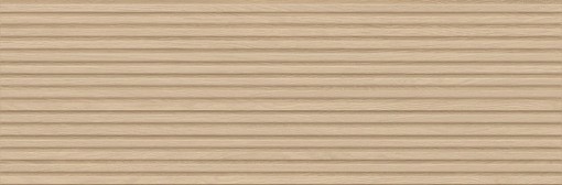 Jasna, beżowa płytka ceramiczna Marazzi Naturalia Natural Struttura Canneto 3D 33x100 MEVJ, z trójwymiarowym wzorem przypominającym drobne, poziome listewki lub bambus, jej jasny, naturalny odcień i strukturalna powierzchnia tworzą nowoczesny efekt