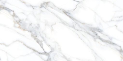 Płytka gresowa w kolorze białym, imitująca marmur w matowym wykończeniu, Prime Ceramics Carlos Statuario Matt 60x120