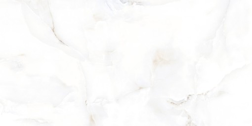 Płytka gresowa w kolorze białym, imitująca kamień, wykończenie w połysku, Prime Ceramics Sky Onyx Glossy 60x120