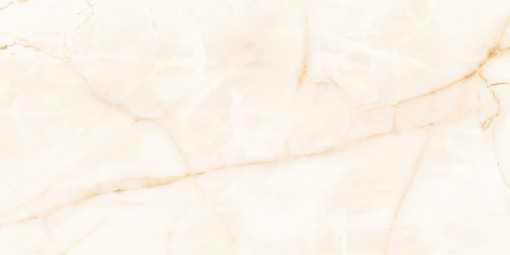 Płytki gresowe w kolorze kremowym imitujące kamień, wykończenie w połysku, Prime Ceramics Venice Crema Polished 60x120