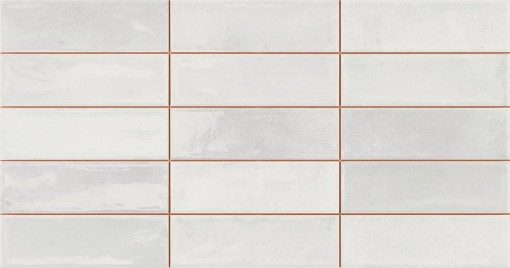 Płytka ścienna w kolorze białym, dekoracyjna cegiełka wykończona w połysku, Pamesa Pre. Artsquare Bianco 31,6x60