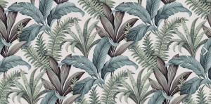 Marazzi Poster Decoro Hawai 60x120 MAD9 dekoracyjna płytka w jasnym kremowym odcieniu z motywem liści