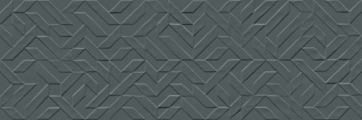 Ciemnoniebieska płytka ceramiczna Marazzi Racconti Blu Struttura 3D Segmenti MCYX o wymiarach 30x90 cm, z trójwymiarowym, geometrycznym wzorem złożonym z wypukłych segmentów i linii, tworzących powtarzalny, abstrakcyjny deseń