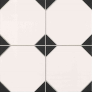 Realonda Canterbury Black 33,3x33,3 czarno biała płytka patchworkowa