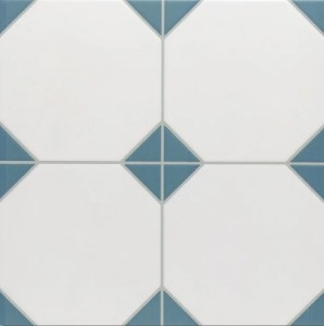 Realonda Canterbury Blue 33,3x33,3 niebiesko biała płytka patchworkowa