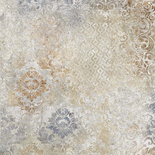 Płytka gresowa, podłogowa, wielokolorowa, patchworkowa, wykończenie powierzchni matowe, Stargres Bohemy Blue Rett. 60x60