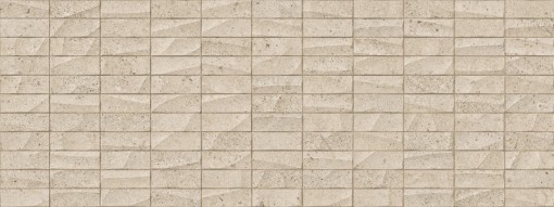 Płytka ścienna imitująca kamień, w kolorze kremowym, strukturalna, matowa powierzchnia Porcelanosa Mosaico Prada Caliza 45x120 100239870