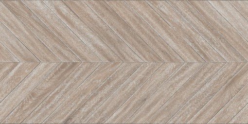 Płytka gresowa, podłogowa w kolorze brązowym imitująca drewno, wykończenie powierzchni matowe, Prissmacer Chevron Terra Matt 60x120