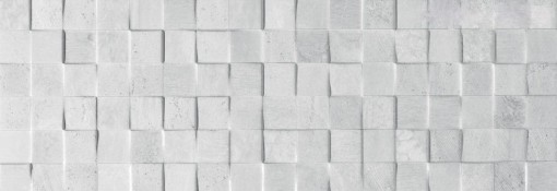 Płytka ścienna imitująca kamień w kolorze szarym, matowa, strukturalna powierzchnia Porcelanosa Mosaico Rodano Acero 33,3x100 100291975