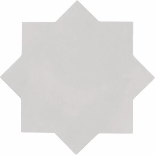 Płytka gresowa, podłogowa w kolorze szarym o kształcie gwiazdki, wykończenie powierzchni matowe, Equipe Kasbah Star Smoke 16,8x16,8