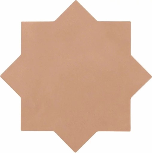 Płytka gresowa, podłogowa w kolorze beżowym o kształcie gwiazdki, wykończenie powierzchni matowe, Equipe Kasbah Star Terracotta 16,8x16,8