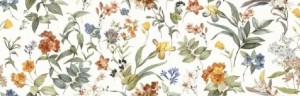 Marazzi White Deco Botanica Touch 60x180 MAE6 biała płytka dekoracyjna z motywem kwiatowym