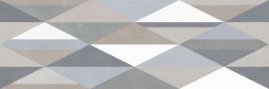 Marazzi White Deco Vision Touch 60x180 ME0N multikolorowa płytka dekoracyjna z geometrycznym wzorem