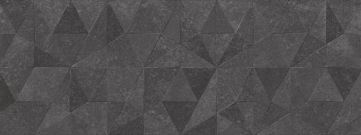 Płytka ścienna imitująca kamień, w kolorze szarym, strukturalna powierzchnia z geometrycznym wzorem Porcelanosa Thao Verbier Dark 45x120 100337425