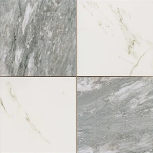 Realonda Chess Bardiglio 44x44 szaro biała płytka w kamienną szachownicę