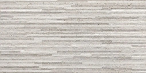 Płytka ścienna, dekoracyjna, imitująca kamień w kolorze szarym, wykończenie powierzchni matowe strukturalne, Cifre Arianne Silica Pearl Mate 30x60