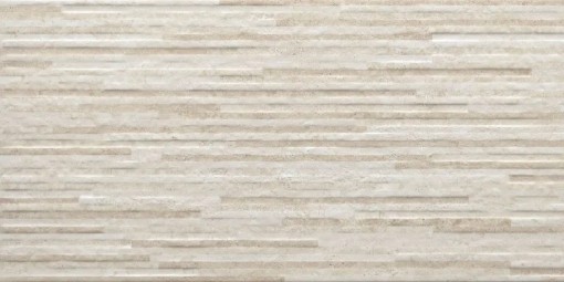 Płytka ścienna imitująca kamień w kolorze beżowym, wykończenie powierzchni matowe strukturalne, Cifre Arianne Silica Almond Mate 30x60