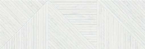 Płytka ścienna drewnopodobna w kolorze białym, wykończenie powierzchni matowe, Cifre Geometric White Mate Rect. 40x120