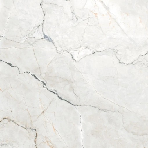 Płytka gresowa, podłogowa w szarym kolorze, imitująca kamień, wykończenie powierzchni w połysku, Geotiles Sauvage Pearl Polished Rect. 60x60