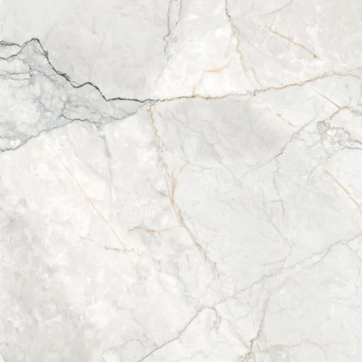 Płytka gresowa, podłogowa w szarym kolorze, imitująca kamień, wykończenie powierzchni matowe, Geotiles Sauvage Pearl Matt Rect. 60x60