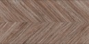 Gresowa płytka podłogowa imitująca drewniane lamele w brązowym kolorze Prissmacer ESS. RLV. Chevron Natura 60x120