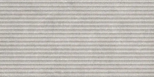 Płytka ścienna w kolorze szarym, wykończenie powierzchni matowe strukturalne, Geotiles Materia RLV Perla Rect. Matt 60x120