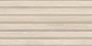 Płytka ścienna imitująca drewno w kolorze beżowym, wykończenie powierzchni matowe strukturalne, Geotiles Haru RLV Almond 31,6x60